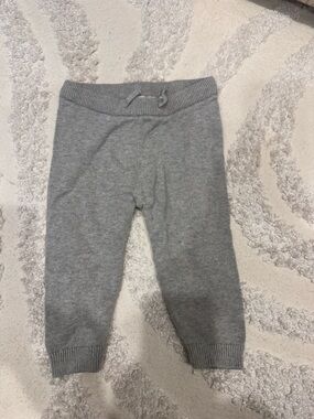 H&M Kids Gray Knit Leggings with Drawstring